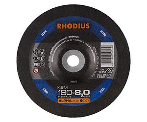 Rhodius KSM - Dischi per sgrossatura, 180 x 8,0 mm, per acciaio, 10 pezzi