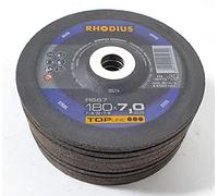 Rhodius RS67 - Dischi per sgrossatura, 180 x 7,0 mm, per acciaio, 10 pezzi