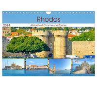 Rhodos - Altstadt mit Charme und Zauber (Wandkalender 2024 DIN A4 quer), CALVENDO Monatskalender: Die Stadt Rhodos ¿ bezaubernde Hauptstadt der griechischen Insel Rhodos.