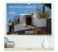 Rhodos mit Lindos und Symi (hochwertiger Premium Wandkalender 2026 DIN A2 quer), Kunstdruck in Hochglanz: Sehenswürdigkeiten der griechischen Inseln Rhodos und Symi
