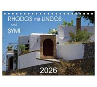 Rhodos mit Lindos und Symi (Tischkalender 2026 DIN A5 quer), CALVENDO Monatskalender: Sehenswürdigkeiten der griechischen Inseln Rhodos und Symi