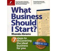 Rhonda Abrams What Business Should I Start? (Tascabile)
