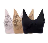 Rhonda Shear 3 Confezione Ahh Reggiseno con Cinghie Regolabili E Pizzo Dettagli,