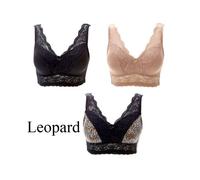 Rhonda Shear Pin Up Pizzo Sovrastrato Reggiseno 3-pack Leopardo 567-051, Size 2X