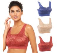 Rhonda Shear Pizzo Sovrastrato 3-pack Reggiseno 557-604 Harvest Festival, Size M