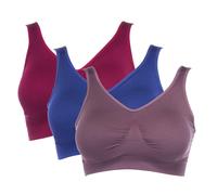 Rhonda Shear Reggiseno Sweetheart Ahh 3-Pack In Toni Scuri, Taglia 3X