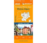 RHÔNE ALPES 10523 2025: wegenkaart Schaal 1 : 200.000