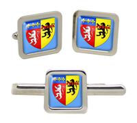 Rhône (Francia) Quadrato Gemelli E Fermacravatta Set