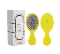 RHOS Mini spazzola per capelli da viaggio per donne/uomo/bambini/sette scelte di colore, spazzola districante tascabile per capelli bagnati e asciutti, spazzola da viaggio per districare (giallo)