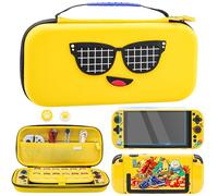 RHOTALL Custodia da trasporto per Nintendo Switch 2 (2025), Custodia protettiva rigida da viaggio portatile con tasca per Fortnite Peely Switch 2, Protezione per schermo, Gialla