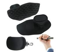 RHQFDM 1 Paio Impugnature Antiscivolo per Allenamento di Forza,Trazioni e Cross Training,Maniglia Ergonomica in Silicone Senza Dita per Fitness,Antiscivolo e Facili da Pulire,per Uomini e Donne(Nero)