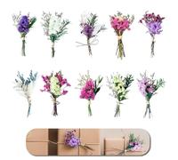 RHQFDM 10 Pezzi Piccolo Bouquet di Fiori Secchi,Artigianale di Fiori Secchi Set,Decorazione con Fiori Secchi Naturali,per il fai da te,Decorazione di Diari e Album Fotografici