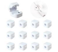 RHQFDM 12 Pezzi Clip per Cavi,Magnetico Cable Organizer,Ferma Cavi Adesivi,Organizzatore Magnetico per Cavi da Scrivania,Fermacavi Scrivania,per Comodino,Scrivania,Cavo di Ricarica,USB,HDMI(Bianco)