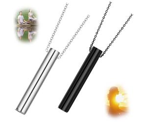 RHQFDM 2 PCS Stress Relief Collana Collana Mindful Breathing Collana indossabile Esercizi respirazione Collana Meditazione Spirito Enhancement Collana Calming Relax Alleviare l'ansia Aiuta a Dormire