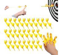 RHQFDM 30 pezzi dito stretch flying chicken fionda pollo punta delle dita di gomma novità catapulta pollo volante festa bambini pollo volante regalo in gomma elastico pulcino giocattolo