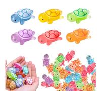 RHQFDM 60 mini tartarughe luminose in resina, statuette in miniatura, mini animali in resina, piccole tartarughe luminose per la decorazione di giardini in miniatura, per giardini, acquari, piante in