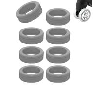 RHQFDM 8 Pezzi Manicotti Per Ruote Dei bagagli Copriruote Per Bagagli Silicone Colorato Copri Ruote Delle Valigie Coperture Per Valigie in Silicone Resistente Ruote Per Bagagli Antirumore(grigio)