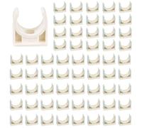 RHQFDM Morsetto pertubi in plastica 60 pezzi Morsetto per tubi in PPR Clip fisse a forma di U 20mm Clip Fascetta Stringitubo Plastica Adatto per il fissaggio di tubi in cucine, giardini e piscine