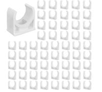 RHQFDM Morsetto pertubi in plastica 60 pezzi Morsetto per tubi in PPR Clip fisse a forma di U 25mm Clip Fascetta Stringitubo Plastica Adatto per il fissaggio di tubi in cucine, giardini e piscine