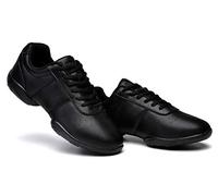 RHSMQ Scarpe da Ballo per Bambini Aerobica Adulto Aerobica Cheerleading Fitness Scarpe Gymnastics Dance Traspirante Comfort Soft Four-Season Shoes(32, Black)