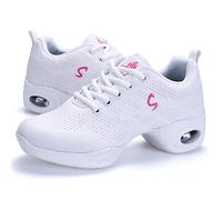 RHSMQ Scarpe da Ballo Professionale Jazz Dance Ghost Scarpe da Ballo, Sport da Donna Danza Hip-Hop Scarpe Traspiranti, Modern Sports Fashion Four Seasons Comfortai Comodi Scarpe Casual(37, White)