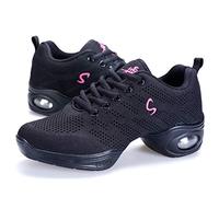 RHSMQ Scarpe da Ballo Professionale Jazz Dance Ghost Scarpe da Ballo, Sport da Donna Danza Hip-Hop Scarpe Traspiranti, Modern Sports Fashion Four Seasons Comfortai Comodi Scarpe Casual(38, Black)
