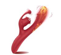 Rhtaigorism Coniglio Thrusting Vibrator - 10-Velocità Telescopico & G-Spot Stimulatore, Impermeabile Adulto Giocattolo per Donne, Ricaricabile & Body-Safe, Perfetto per il Piacere Ultimo