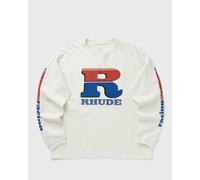 Rhude SPLIT PETROL LOGO LS TEE men Longsleeves white in taglia:XL