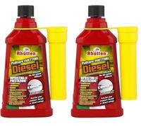 Rhütten, Pulitore Iniettori Diesel, Monodose Superconcentrata, Trattamento con Cetano, Migliora Le Prestazioni, Riduce Consumi, 150ml (Confezione da 2)