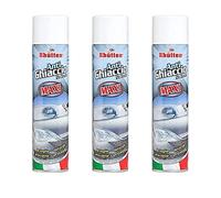 Rhutten, 3X Spray Auto Antighiaccio Parabrezza - Effetto Antigelo Deghiacciante 400ml x 3 Maxi Formato - Scioglie Deterge Previene Protegge (3 Pezzi)