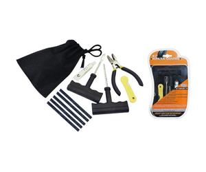 RHUTTEN - KIT RIPARA GOMME COMPLETO E COMPATTO SET PER RIPARARE FORATURE DI PNEUMATICI 281867