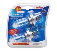 Rhutten, Lampadine Effetto Xenon H4 12V 55/60W, Luce Bianca, Omologate ECE-R37, Auto, Moto e Furgoni, 2pz