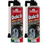 Rhutten, Quico, Bomboletta Spray Gonfia e Ripara Pneumatici Auto, Moto, Kit Gonfiaggio Gomme, 300ml (Confezione da 2)