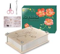 Rhykoka Pressa professionale per fiori a 8 strati, 16 x 21 cm, kit di pressatura per foglie in legno, per bambini e adulti, con istruzioni chiare, bel regalo per gli amanti dei fiori secchi fai da te