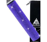 RhymKawa Custodia per microfono con strass per microfono wireless Shuer SM58, Beta58A, Beta87A, SM86, PG58, ricambio blu reale per feste, tour, programmi TV (microfono non incluso)