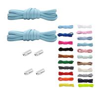 Rhys 2 Set Paia Elastici Lacci con Chiusura in Metallo, 100cm No Tie Lacci delle Scarpe Lacci Senza Nodo, per Scarpe da Ginnastica,Scarpe da Corsa, Scarpe Casual