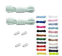 Rhys 2 Set Paia Elastici Lacci con Chiusura in Metallo, 100cm No Tie Lacci delle Scarpe Lacci Senza Nodo, per Scarpe da Ginnastica,Scarpe da Corsa, Scarpe Casual (Verde Chiaro)