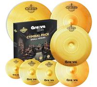 Rhythm Bytes Confezione di piatti con cuscinetti per sordina per batteria, set da 12 piatti e silenziatori per batteria, piatti silenziosi da 14"/16"/18"/20", sordina per batteria Pak da