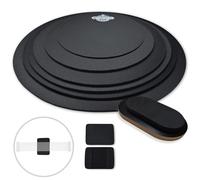 Rhythm Bytes Drum Mute Pads, set di 8 cuscinetti silenziatori per batteria, 20,3 cm/25,4 cm/30,5 cm/33 cm/35,6 cm/40,6 cm, 1 cuscinetto per sordina per grancassa, 1 cuscinetto per sordina per rullante