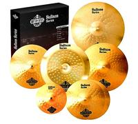 Rhythm Bytes Set di piatti per batteria | Nuova serie Sultans 7 pezzi piatti La confezione include 14" High-Hat, 16" Crash, 18" Crash, 20" Ride, Bonus 10" Splash e 18" China Cymbal