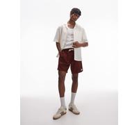 Rhythm - Jam - Pantaloncini classici in misto lino color merlot-Rosso W28