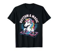Rhythm & Magic Unicorno Dj Animale Maglietta