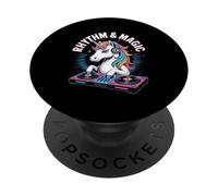 Rhythm & Magic Unicorno Dj Animale PopSockets PopGrip Adesivo