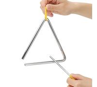 Rhythm Steel Triangles, Metal Percussion Instrument, Alloy Steel Clear Sounding Beaters, Music Enlightenment Bell, Firing Pin, Dinner Classroom Prosody Education Tool, 10cm/12.7cm/15cm