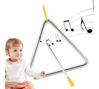 Rhythm Steel Triangles, Metal Percussion Instrument, Alloy Steel Clear Sounding Beaters, Music Enlightenment Bell, Firing Pin, Dinner Classroom Prosody Education Tool, 10cm/12.7cm/15cm
