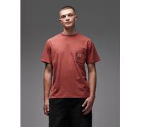 Rhythm - T-shirt color argilla lavaggio vintage con tasca-Marrone L