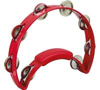 Rhythm Tech Solo - Tamburello a mezzaluna con una fila di cimbalini, colore: Rosso