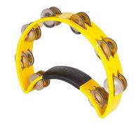 Rhythm Tech - Tamburello a mezzaluna, con cimbalini, colore: Giallo