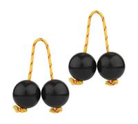 Rhythmic Ball Kashaka Instrument, 1.97 inches African Shaker Music Tool, 2 Pairs of ABS Hand Percussion Balls, Double Gourd Music Egg for Parties, Weddings, and Shows.