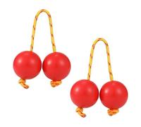 Rhythmic Ball Kashaka Instrument, African Shaker Musical Instrument, 1.97 inches 2 Pair ABS Hand Percussion Balls, Music Egg Double Gourd for Parties, Weddings, Shows